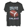 Never Waste Fußball Talent Sport Lover T-Shirt