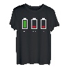 Vater Mutter Akku leer T-Shirt Lustiges Familien Geek Shirt