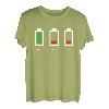 Vater Mutter Akku leer T-Shirt Lustiges Familien Geek Shirt