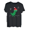 Lustiges Retro Gaming 8 Bit Spiel Weihnachten T Rex Dinosaurier Gamer T-Shirt