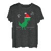 Lustiges Retro Gaming 8 Bit Spiel Weihnachten T Rex Dinosaurier Gamer T-Shirt