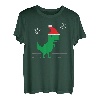 Lustiges Retro Gaming 8 Bit Spiel Weihnachten T Rex Dinosaurier Gamer T-Shirt
