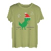 Lustiges Retro Gaming 8 Bit Spiel Weihnachten T Rex Dinosaurier Gamer T-Shirt