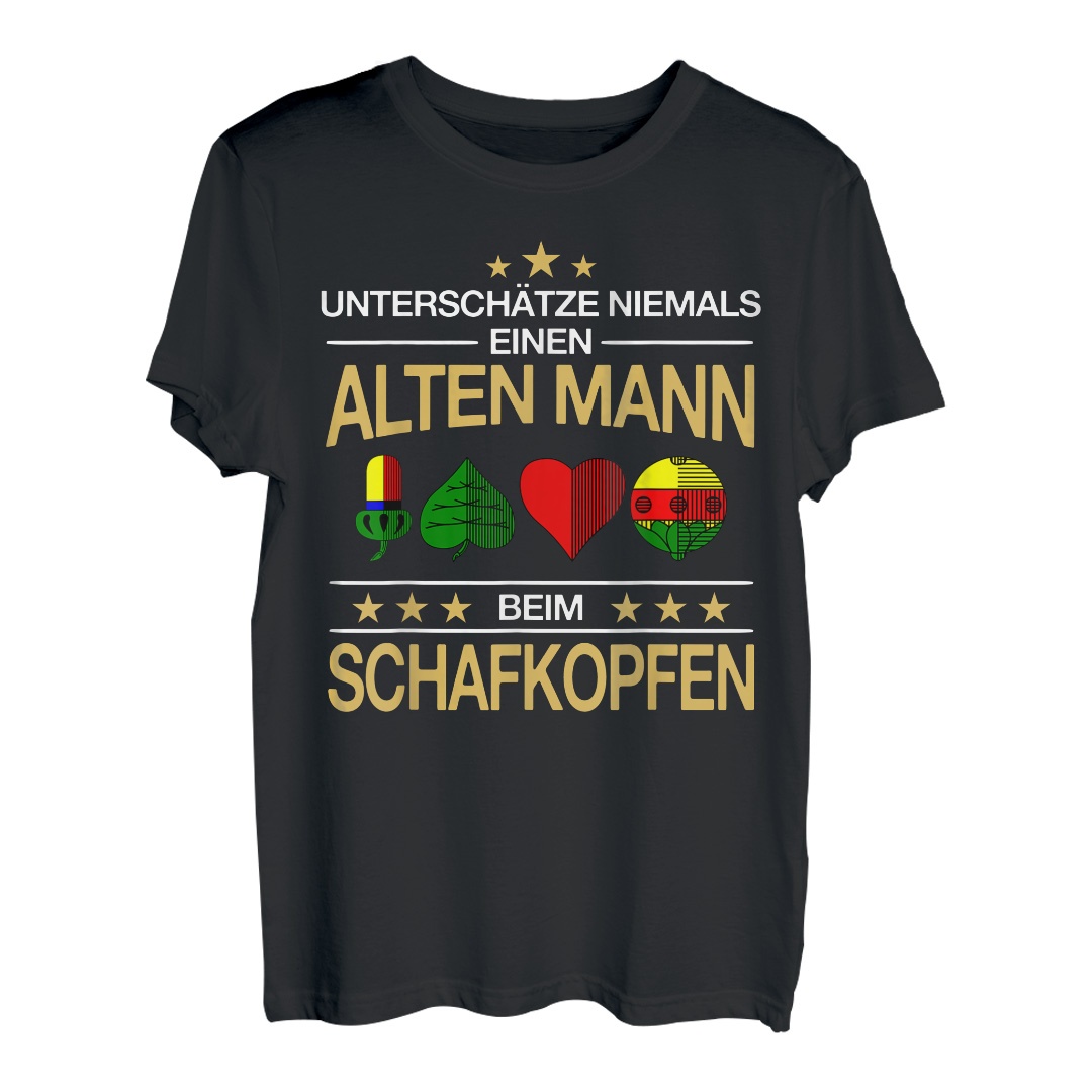 Schafkopf Kartenspiel Spruch Geschenkidee T-Shirt