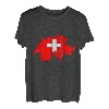 Swiss Map Outline Swiss Pride Schweizer Flagge T-Shirt