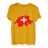 Swiss Map Outline Swiss Pride Schweizer Flagge T-Shirt