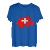 Swiss Map Outline Swiss Pride Schweizer Flagge T-Shirt