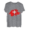 Swiss Map Outline Swiss Pride Schweizer Flagge T-Shirt