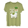 Lama Be Irish Alpaka Funny St. Patricks Day Kinder Frauen T-Shirt