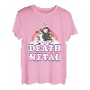 Death Metal Rock Musik Halloween Grim Reaper reitet Einhorn T-Shirt