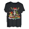 Berner Sennenhund Hut mit Rentier-Weihnachtslichtern T-Shirt