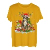Berner Sennenhund Hut mit Rentier-Weihnachtslichtern T-Shirt