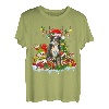 Berner Sennenhund Hut mit Rentier-Weihnachtslichtern T-Shirt