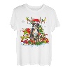 Berner Sennenhund Hut mit Rentier-Weihnachtslichtern T-Shirt