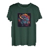 Bunte Büffel-Grafik T-Shirt