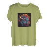 Bunte Büffel-Grafik T-Shirt