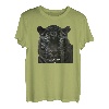 Cooles schwarzes Tigerkopf-Design mit farbenfrohem und stilvollem Illust T-Shirt
