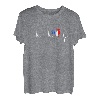 Gallischer Hahn Herzschlag EKG Puls Frankreich Franzose T-Shirt