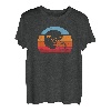 Hapfox American Football Helm Sunset Retro Design T-Shirt