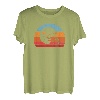 Hapfox American Football Helm Sunset Retro Design T-Shirt