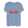 Hapfox American Football Helm Sunset Retro Design T-Shirt