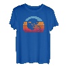 Hapfox American Football Helm Sunset Retro Design T-Shirt