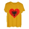 Albanien Herz Albaner Shiqiptar Albanische Flagge Balkan T-Shirt
