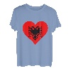 Albanien Herz Albaner Shiqiptar Albanische Flagge Balkan T-Shirt