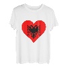 Albanien Herz Albaner Shiqiptar Albanische Flagge Balkan T-Shirt