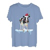 Kuh Weihnachten Weihnachtsmütze Kühe Lustige Geschenk T-Shirt