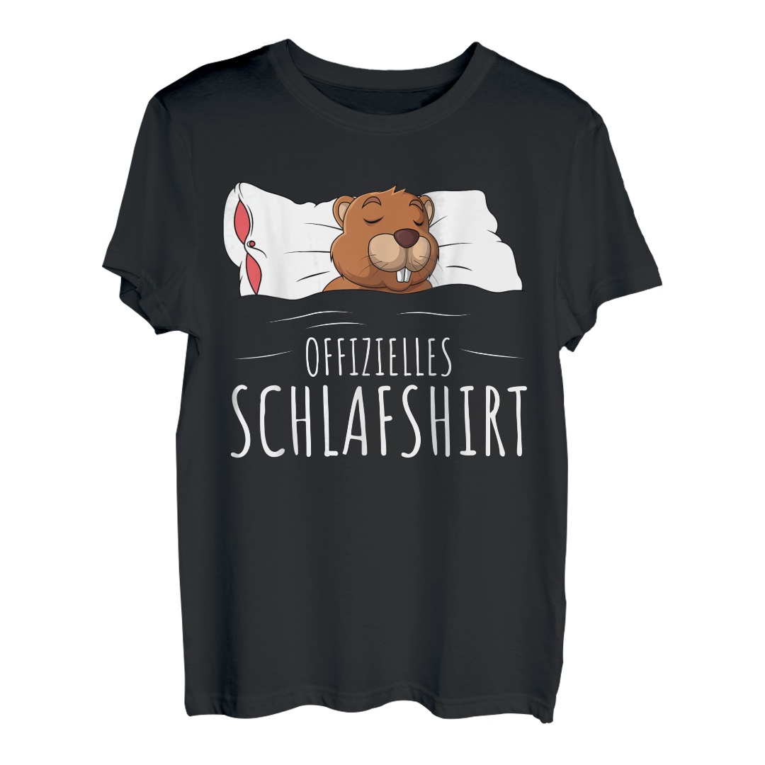 Offizielles Schlafshirt Biber Schlafen T-Shirt