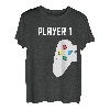 Vater Sohn TShirt Partnerlook Vatertag Player 1 Player 2 T-Shirt