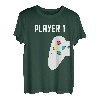 Vater Sohn TShirt Partnerlook Vatertag Player 1 Player 2 T-Shirt