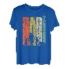 Herren Dad hoch 2 Geburt Geschenk Vater Geburt zweifacher Papa Quad T-Shirt