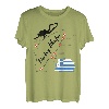 Tauchen Flagge Griechenland Rhodos Erinnerung Diver T-Shirt