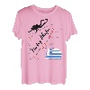 Tauchen Flagge Griechenland Rhodos Erinnerung Diver T-Shirt