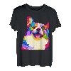 Pem Welsh Corgi buntes Pop Art Porträt für Hundeliebhaber T-Shirt