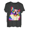 Pem Welsh Corgi buntes Pop Art Porträt für Hundeliebhaber T-Shirt