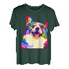 Pem Welsh Corgi buntes Pop Art Porträt für Hundeliebhaber T-Shirt