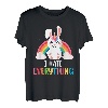 Lustig Ich hasse alles | Rainbow | Cute Bunny Unicorn T-Shirt
