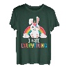 Lustig Ich hasse alles | Rainbow | Cute Bunny Unicorn T-Shirt