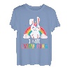 Lustig Ich hasse alles | Rainbow | Cute Bunny Unicorn T-Shirt