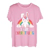 Lustig Ich hasse alles | Rainbow | Cute Bunny Unicorn T-Shirt