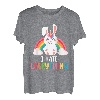 Lustig Ich hasse alles | Rainbow | Cute Bunny Unicorn T-Shirt