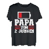 Herren Papa von 2 Jungen Papa Familie T-Shirt
