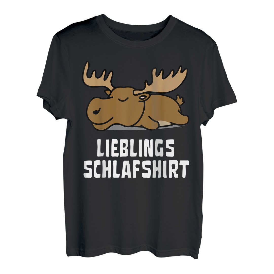 Lieblings Schlafshirt Elch Schlafanzug Oberteil T-Shirt