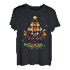Gitarre Weihnachten Gitarren Baumlichter Lustiges Geschenk T-Shirt