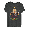 Gitarre Weihnachten Gitarren Baumlichter Lustiges Geschenk T-Shirt