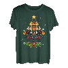 Gitarre Weihnachten Gitarren Baumlichter Lustiges Geschenk T-Shirt