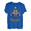 Gitarre Weihnachten Gitarren Baumlichter Lustiges Geschenk T-Shirt